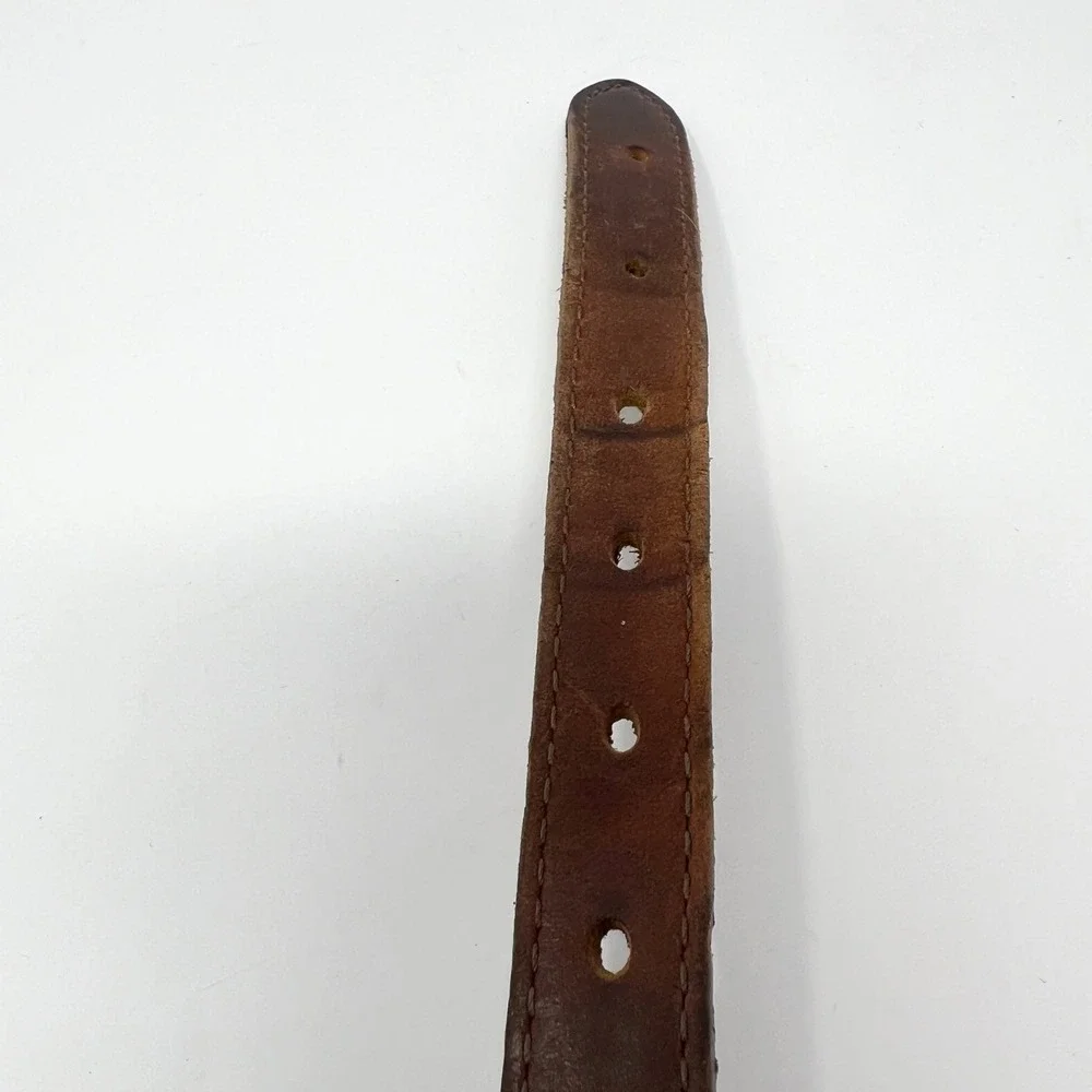 Vinntage Tony Lama USA 5297LWestern Brown Leather Silver Concho Belt Size 34 - Picture 13 of 13
